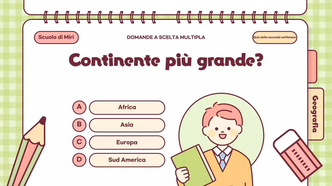Presentazione in classe dell'ora di Quiz giocosi rosa