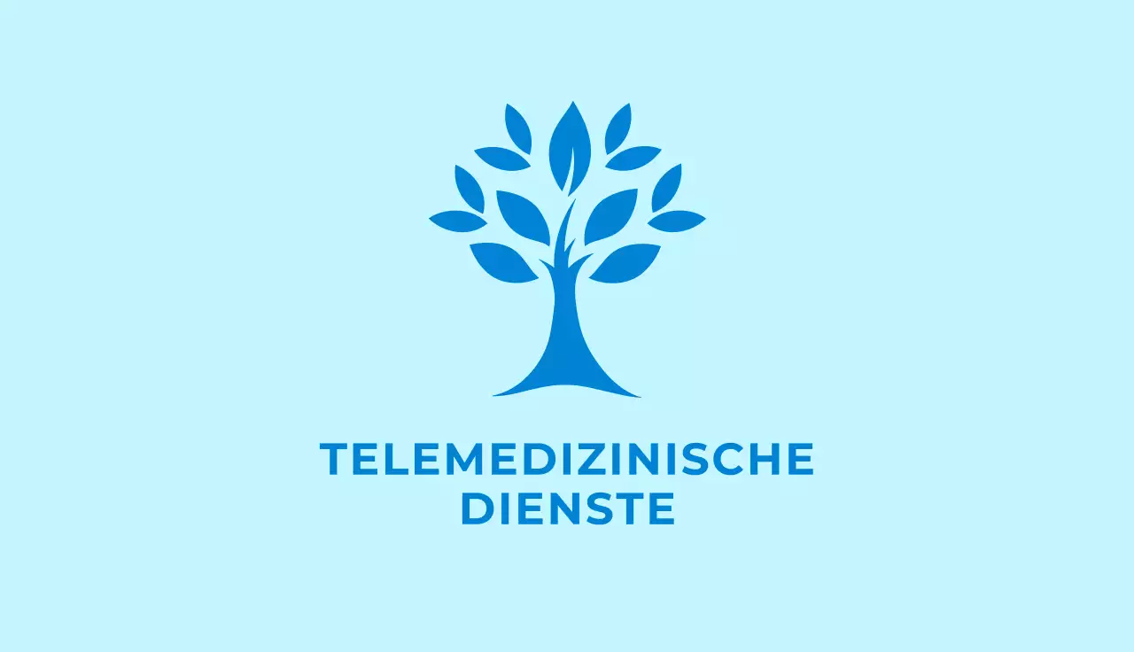 blaue saubere telemedizinische Visitenkarte