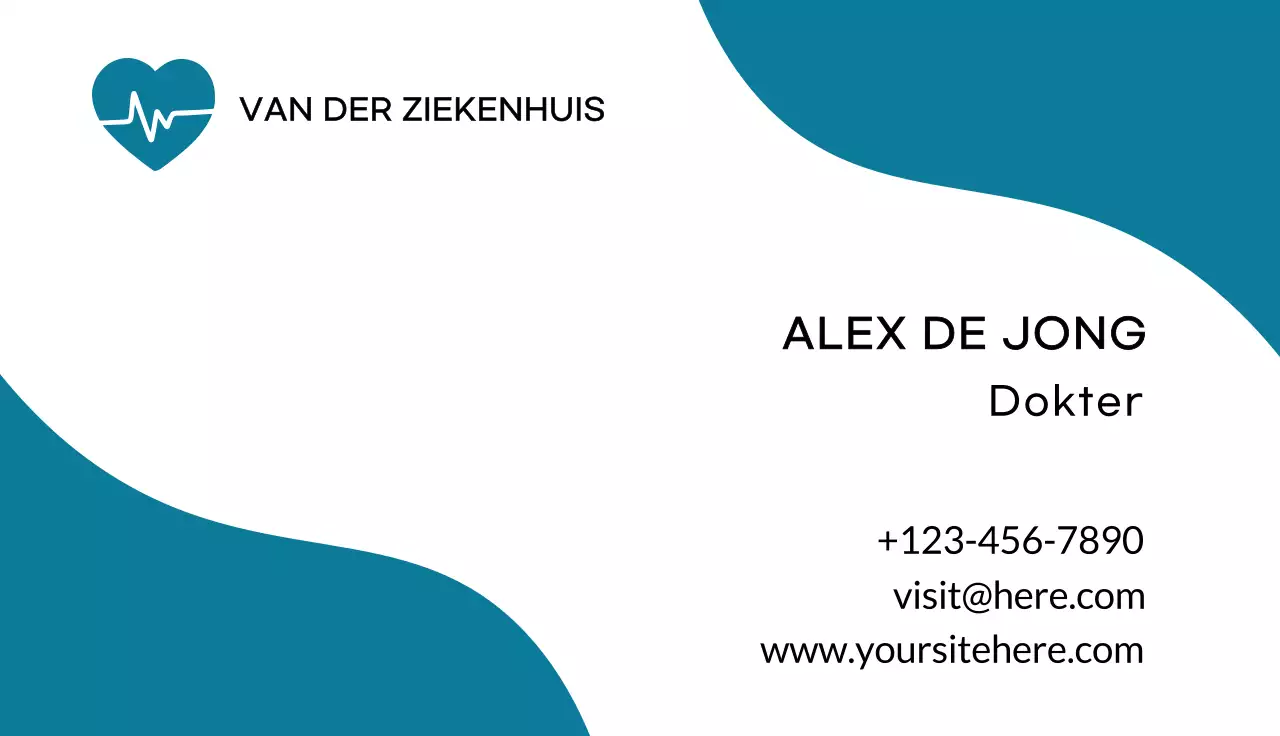 groenblauwe minimale ziekenhuiskaart