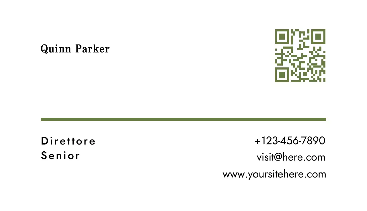 biglietto da visita minimal bianco