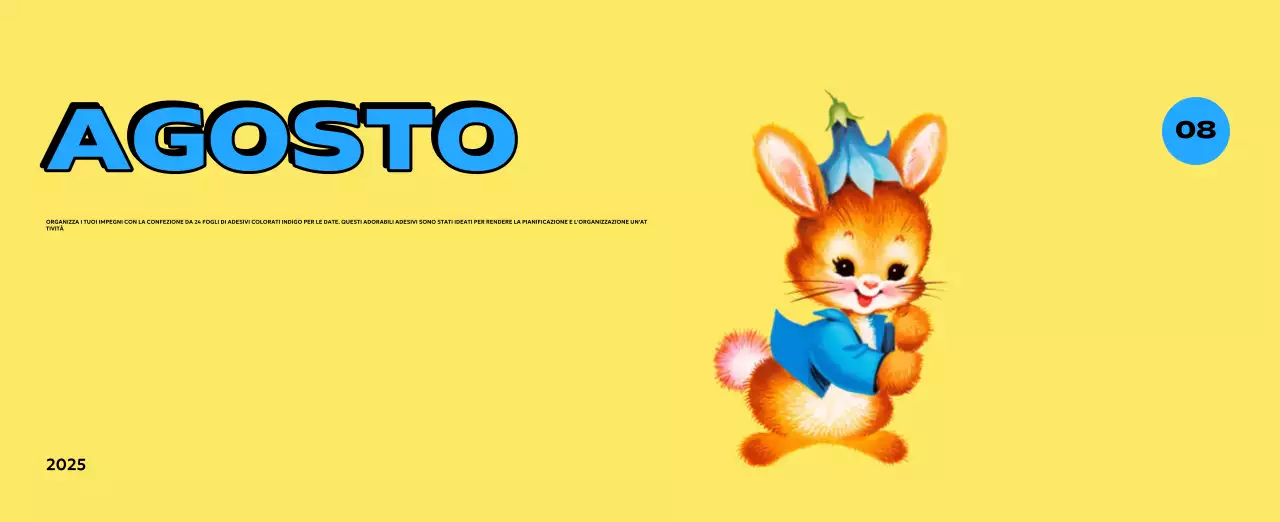 Calendari colorati con una varietà di illustrazioni retrò