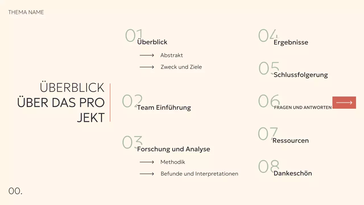 beige moderne Projektpräsentation