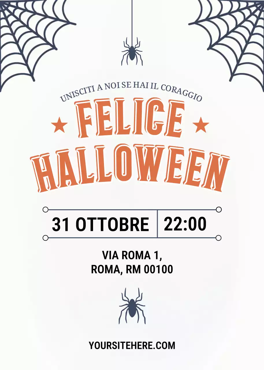 Invito di Halloween retrò arancione