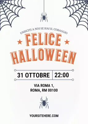 Invito di Halloween retrò arancione