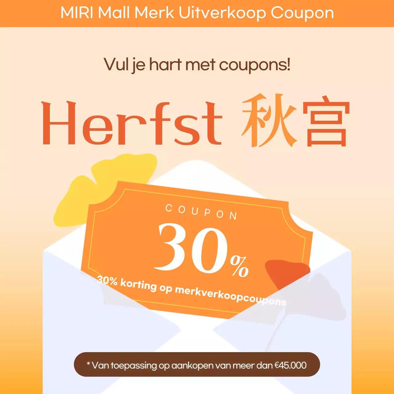 Oranje Eenvoudig Korting Promotie