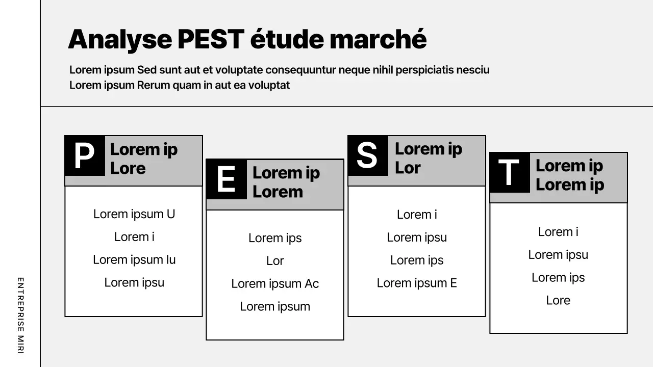 Plan d'affaires moderne gris