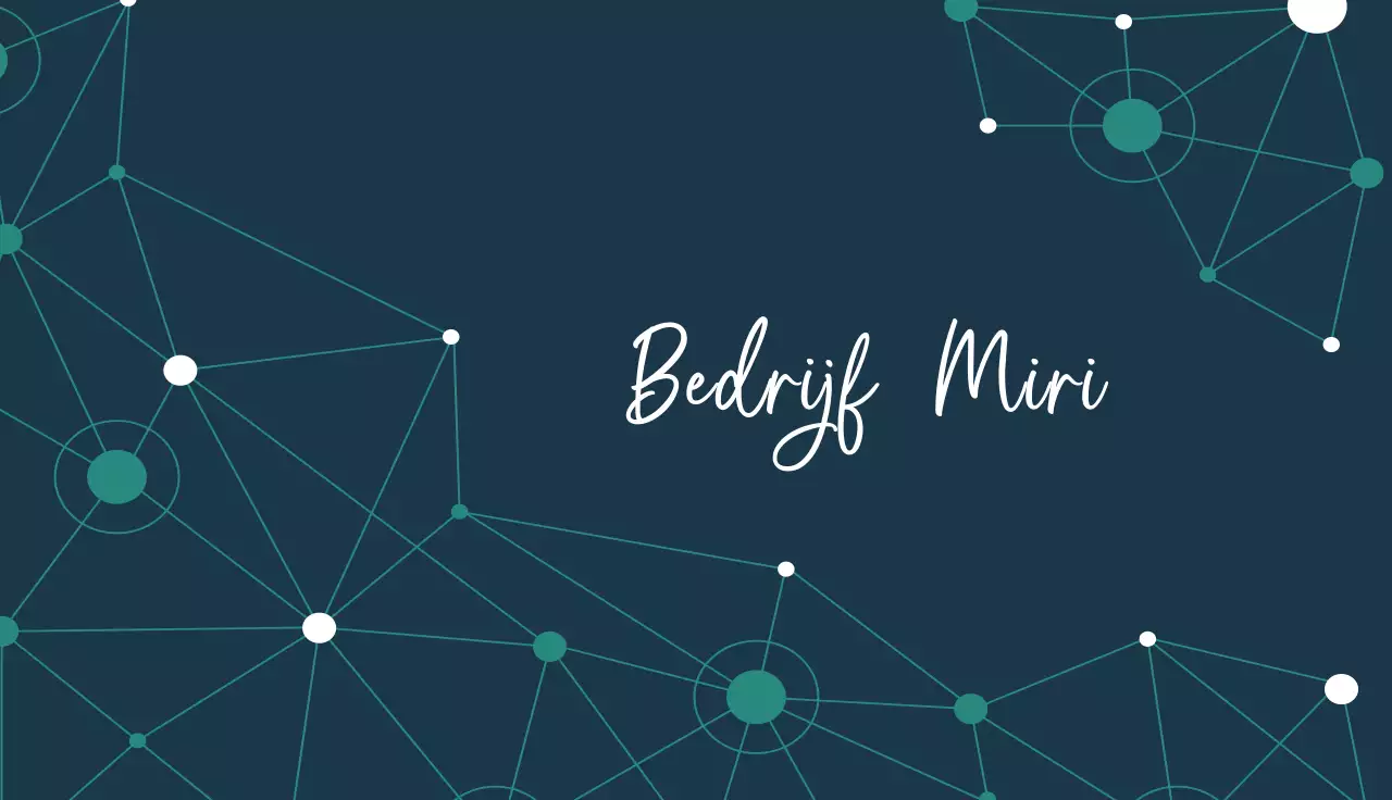 groenblauw minimalistisch visitekaartje