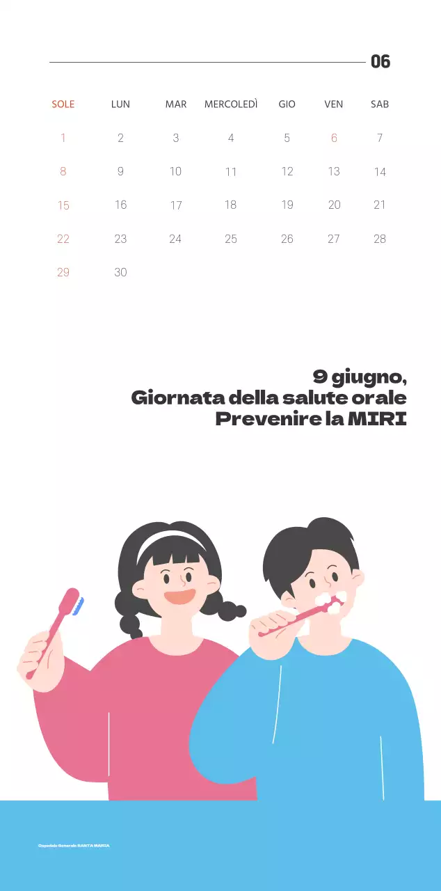 Il calendario astratto semplice