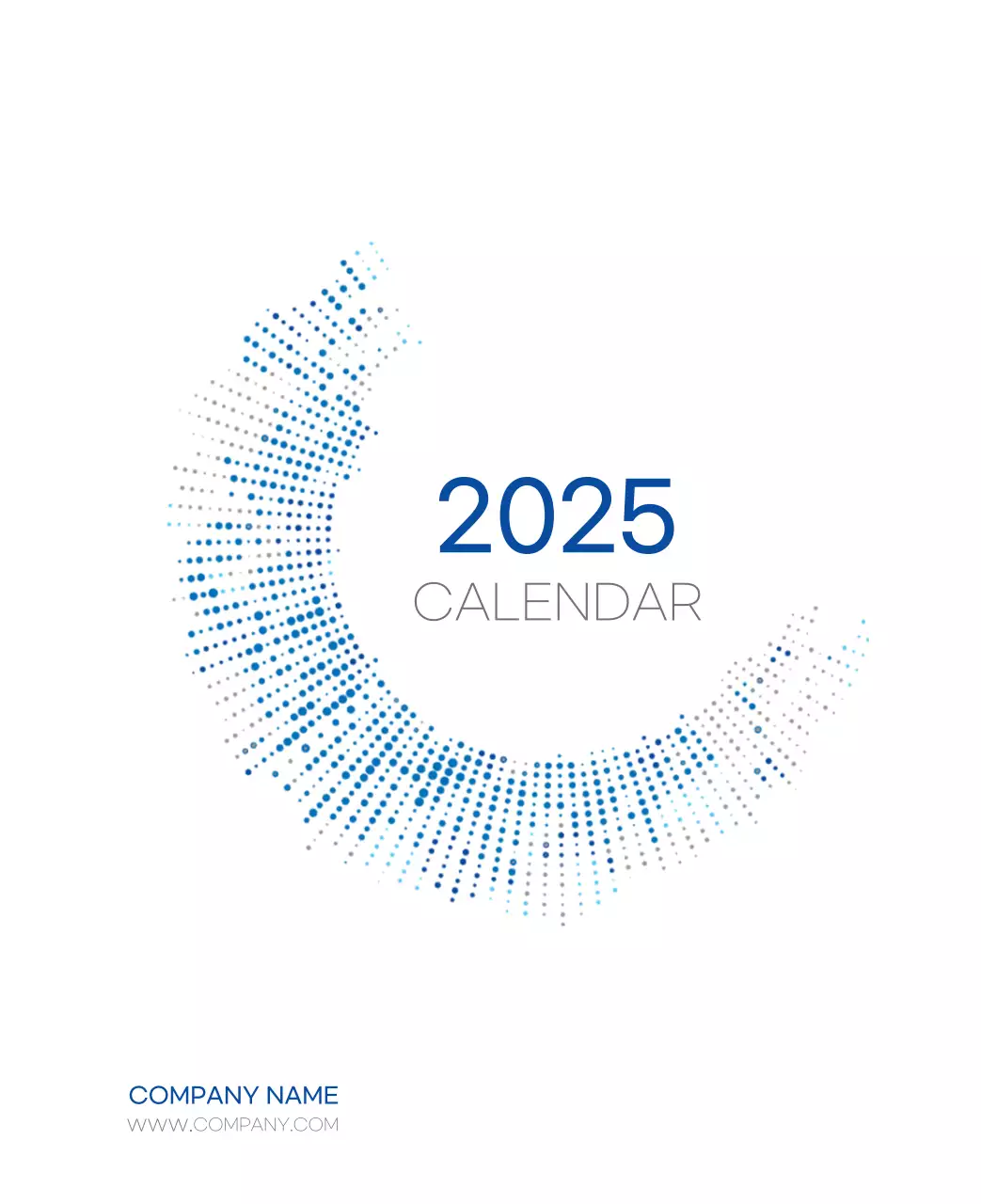 Calendário moderno azul Calendário