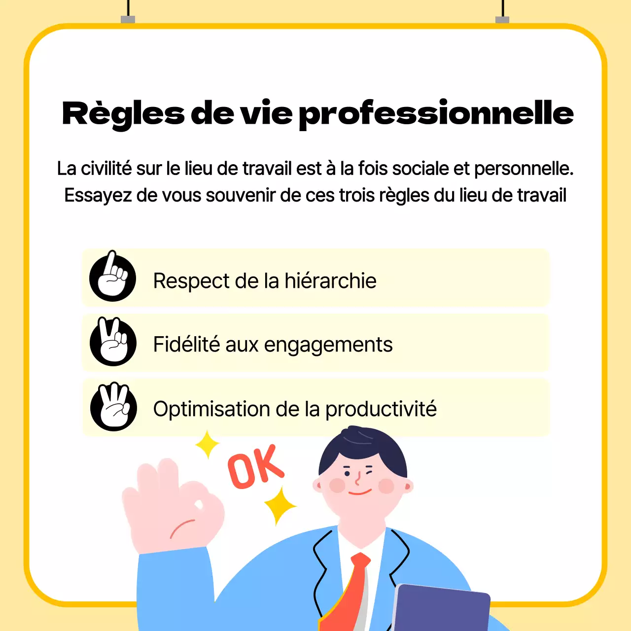 Ressources de formation sur le lieu de travail jaune