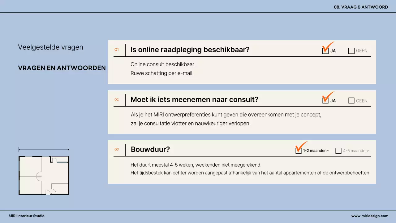 Oranje modern interieur advertentie