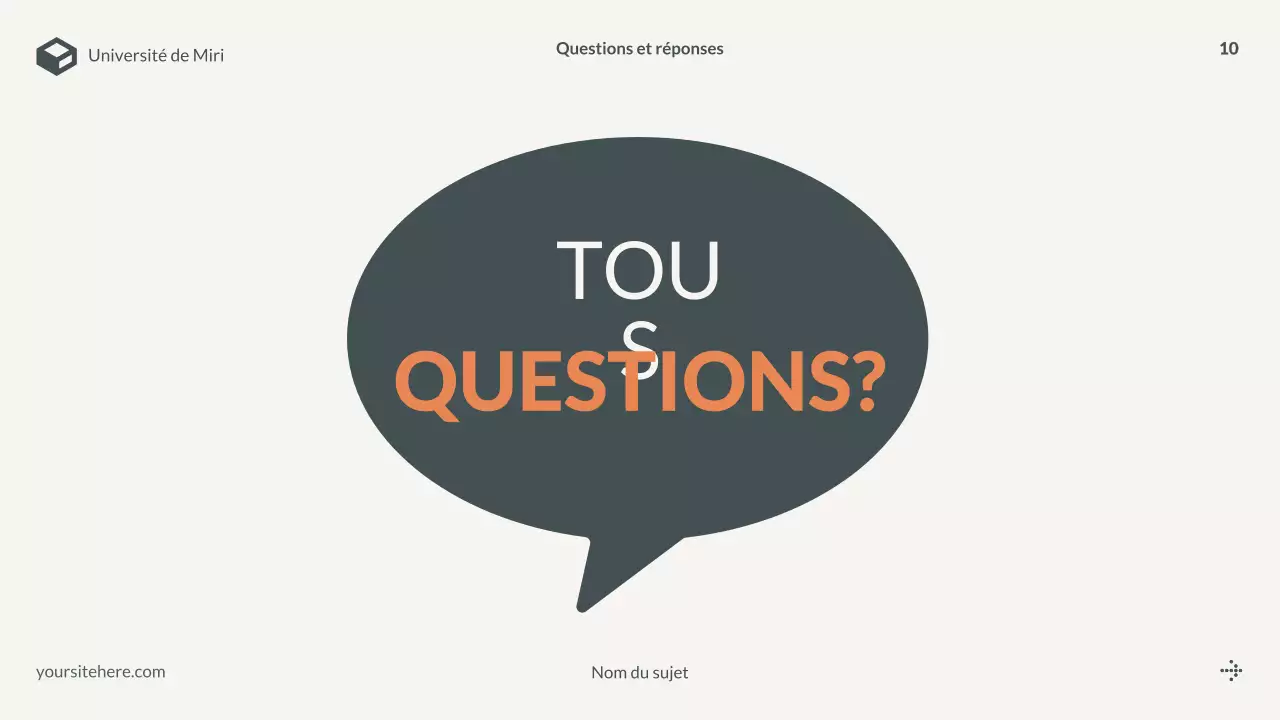 présentation générale du projet orange modern