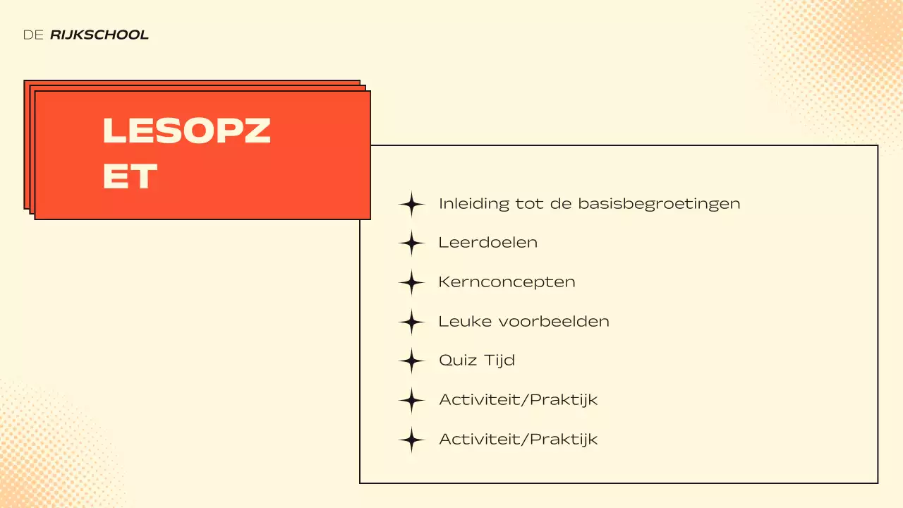 Oranje Beige Fun Lesmateriaal Spaanse Presentatie