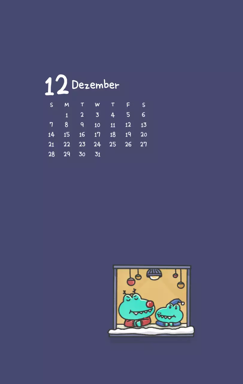 Ein Kalender mit einem niedlichen Ago-Illustrationskonzept