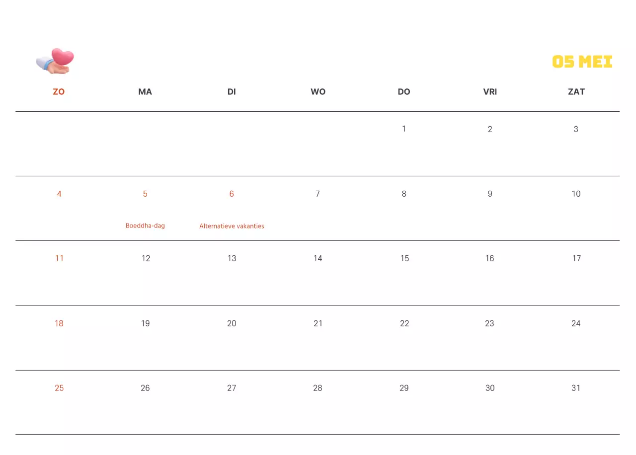 Een feestelijk ziekenhuis met illustraties met gezondheids- en gezinsthema's en kleurrijke accenten