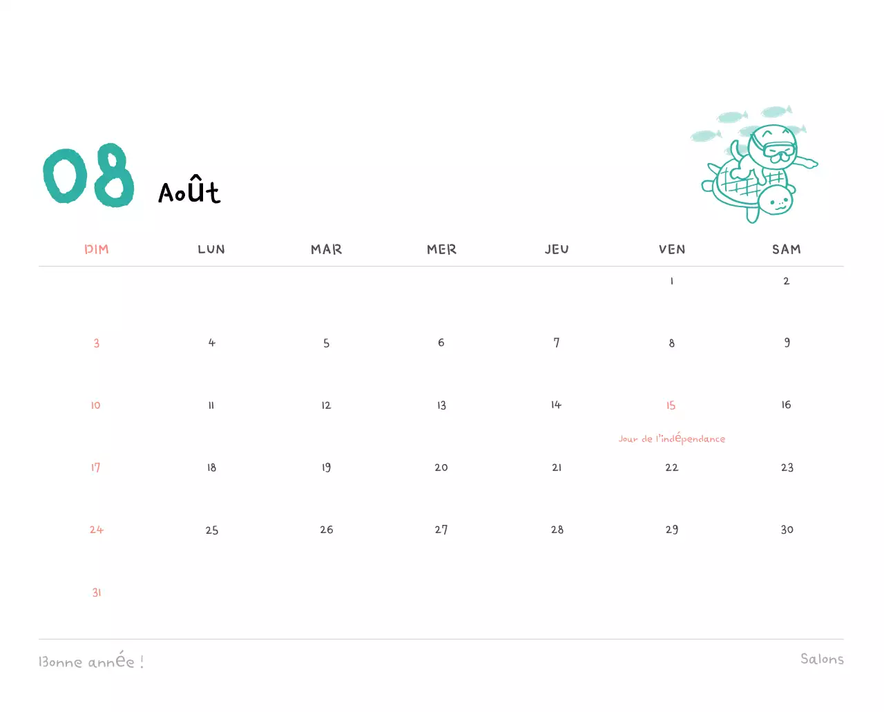 Calendrier journalier en ivoire