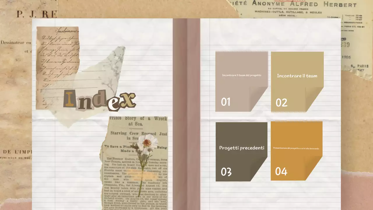 Vi presentiamo l'agenda vintage marrone