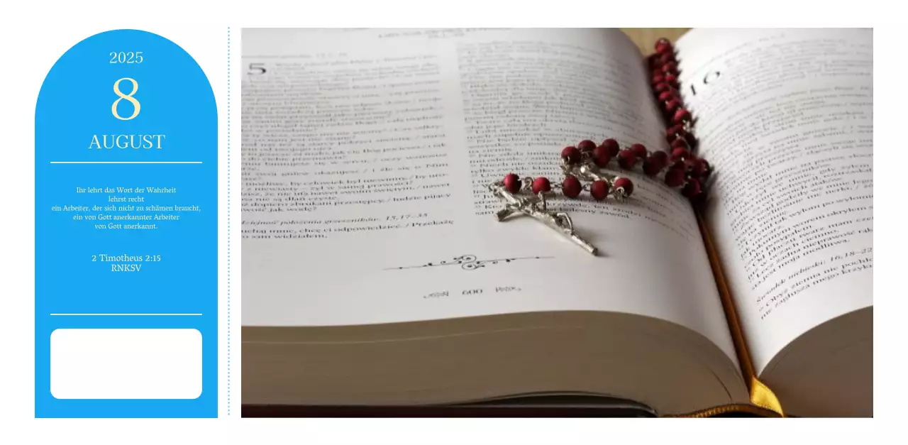 Blaues modernes Konzept Kirchenkalender