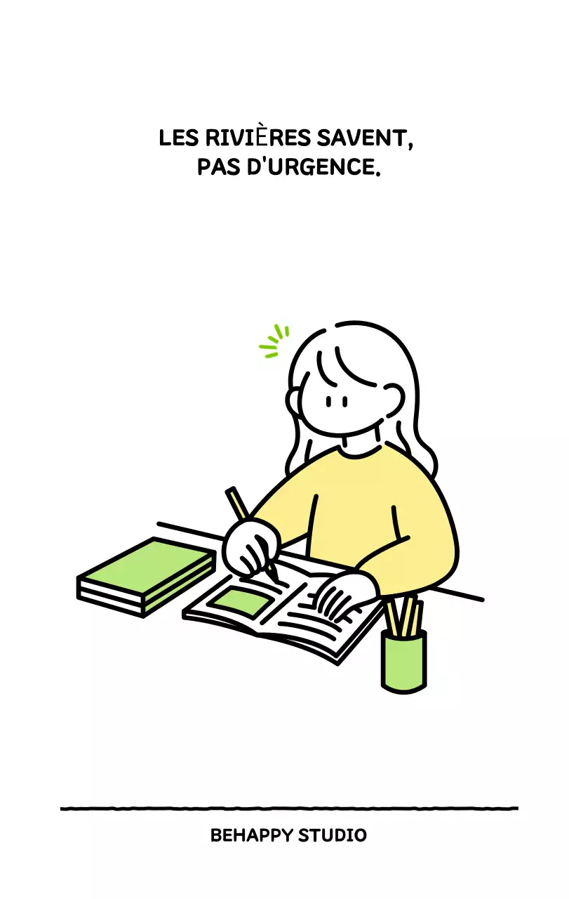 Calendrier illustré avec un joli style de lignes