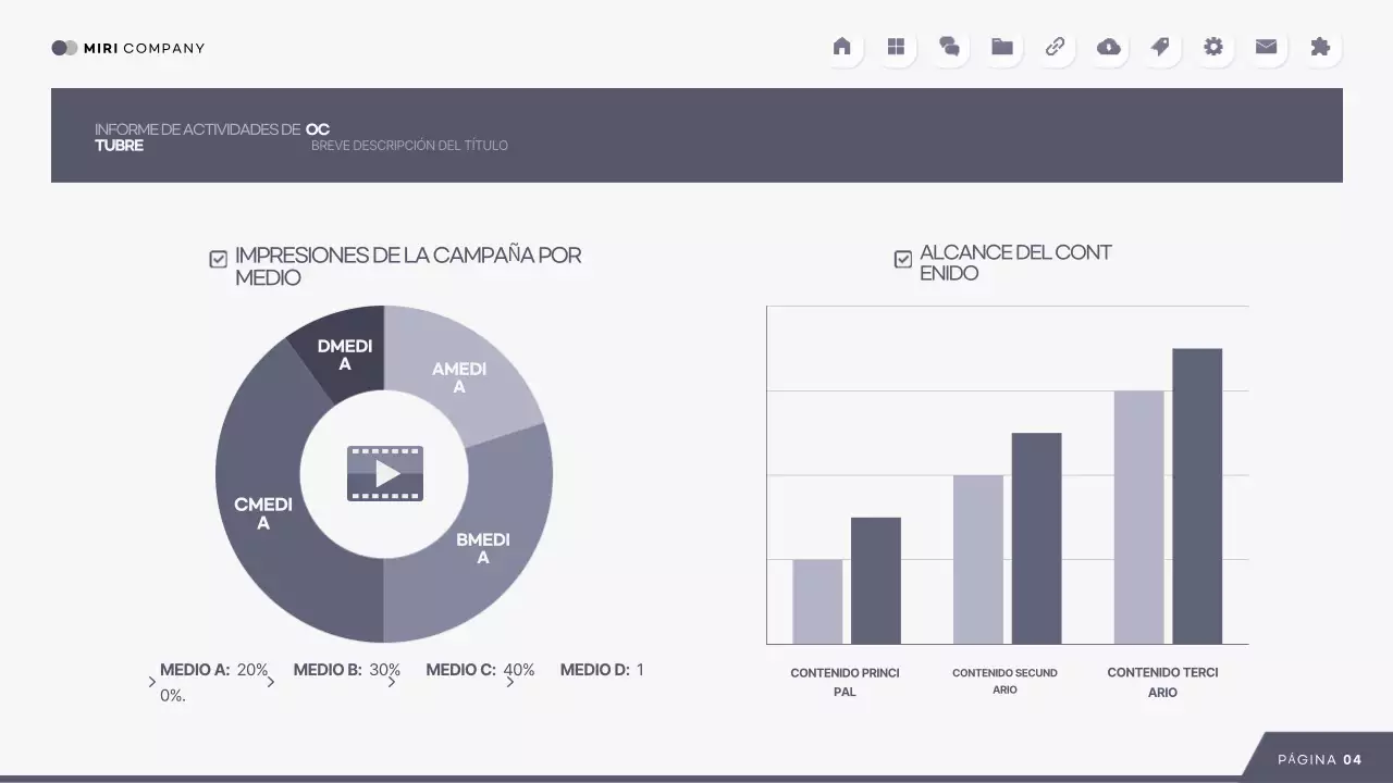 Análisis de informes modernos grises
