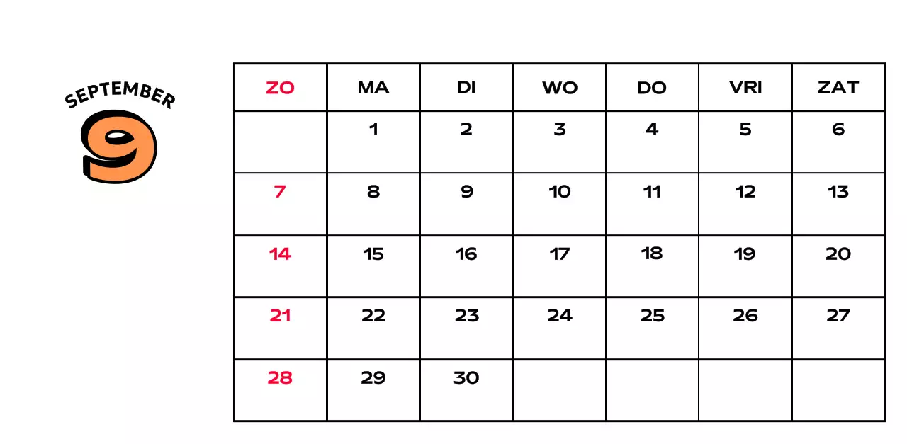 Kleurrijke kalenders met verschillende retro-illustraties