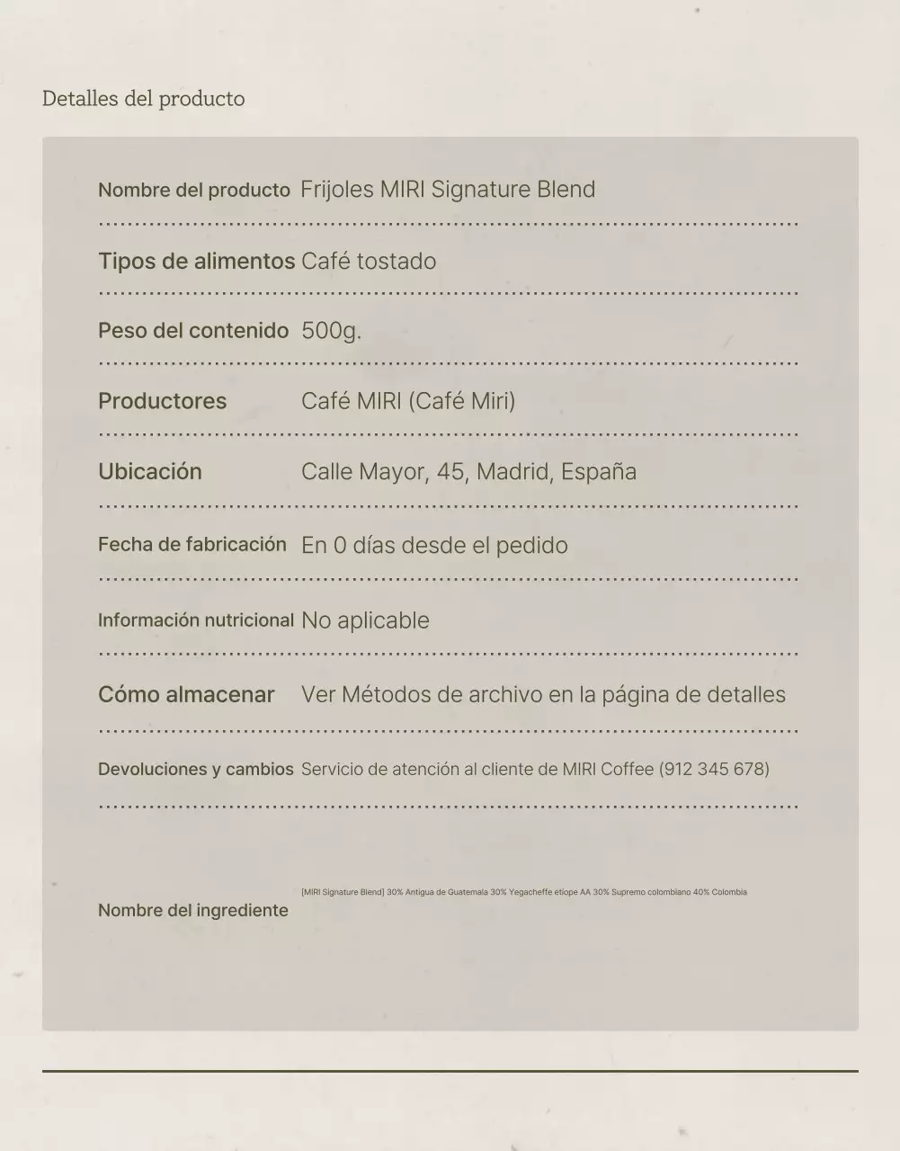 Promover la venta de granos de café vintage en azul claro y marrón