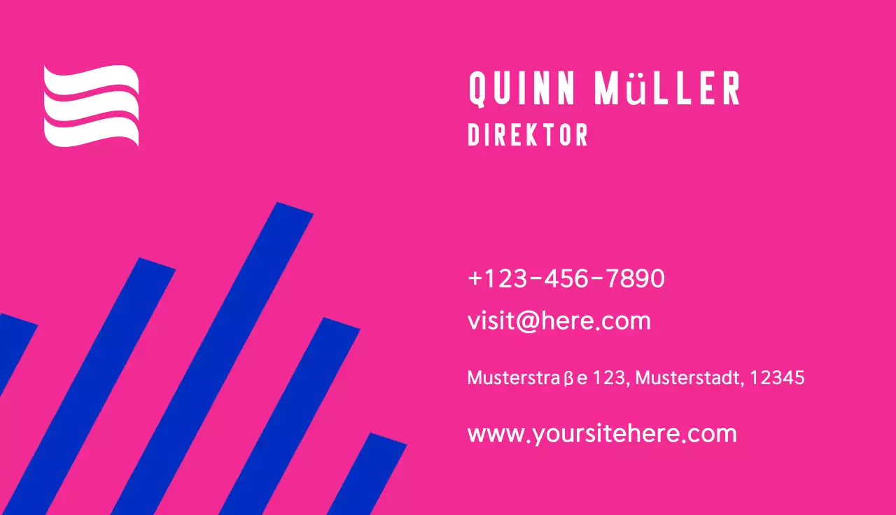rosa moderne Visitenkarte