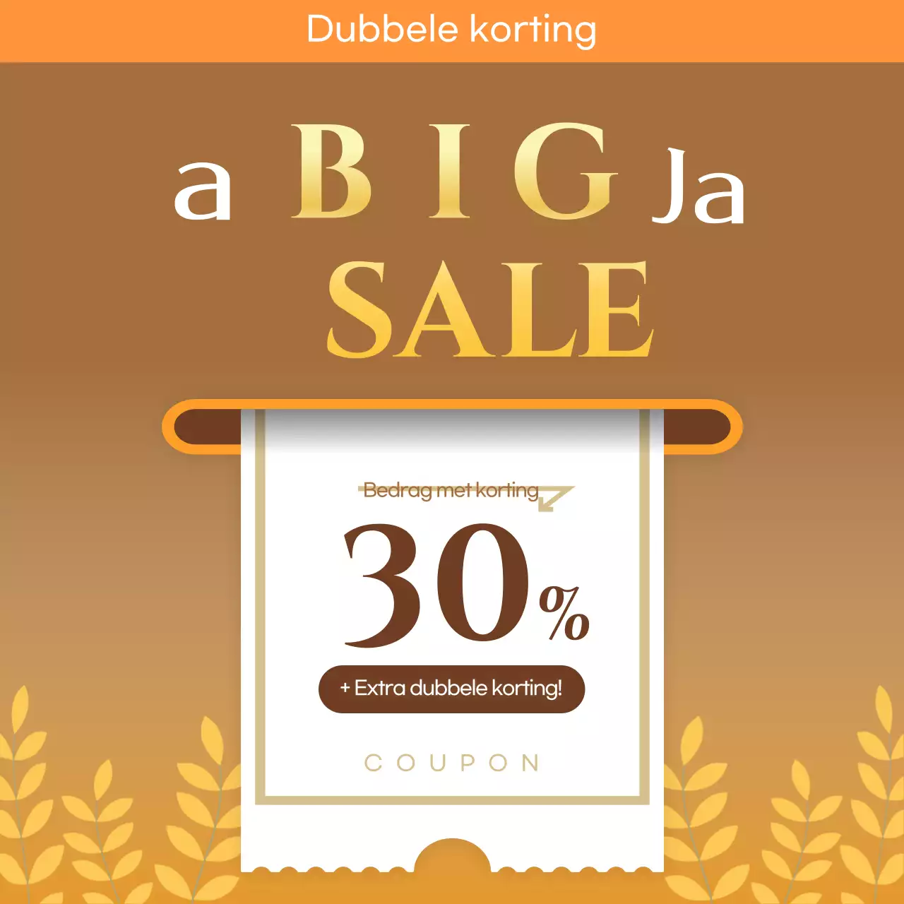 Oranje Eenvoudig Korting Promotie