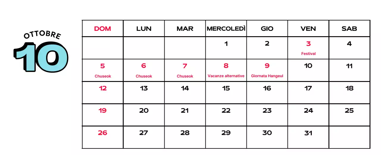 Calendari colorati con una varietà di illustrazioni retrò