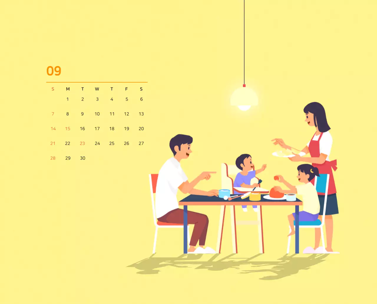 様々な色の家族イラストのコンセプト