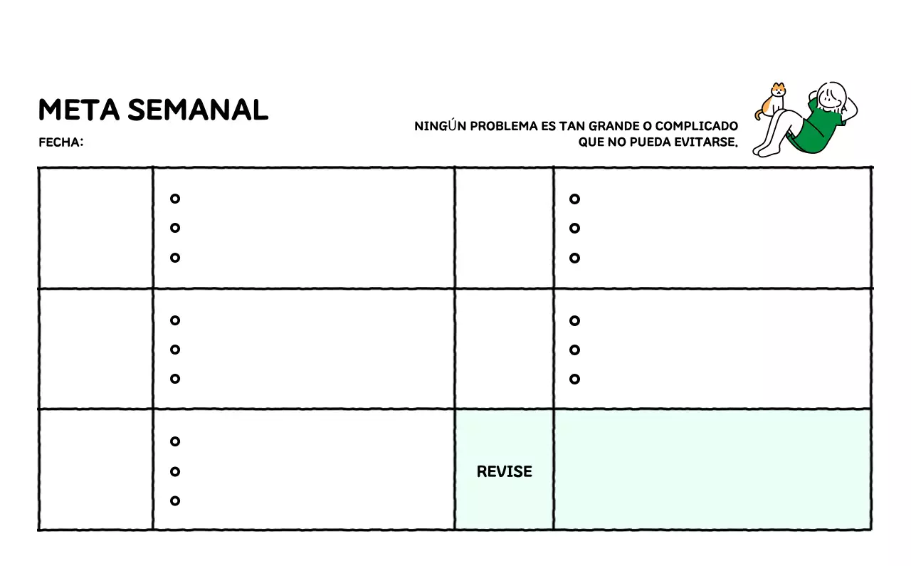 Calendario ilustrado con un bonito estilo de líneas