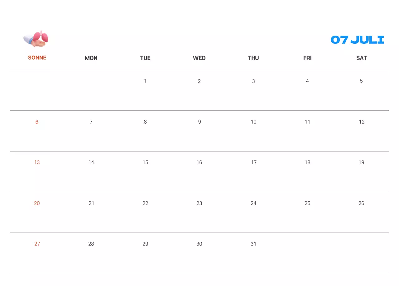 Ein festliches Krankenhaus mit Illustrationen zum Thema Gesundheit und Familie und farbenfrohen Akzenten