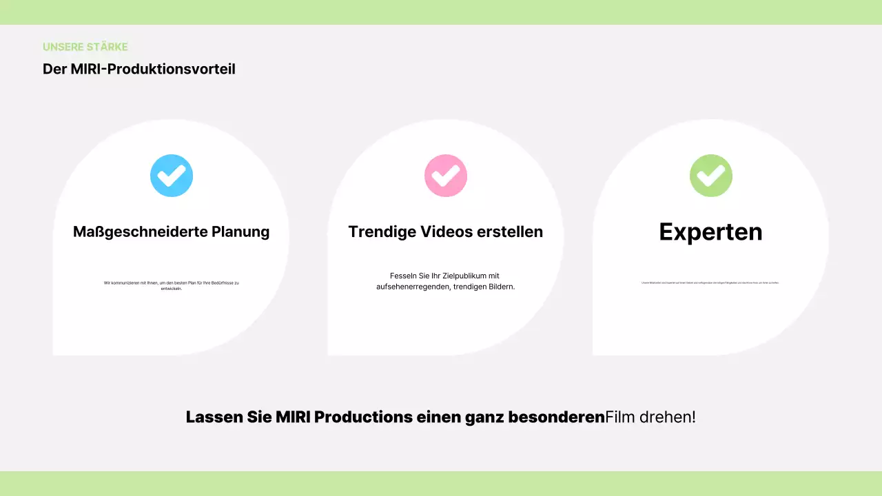 Jährliche Anzeige für modernes Filmemachen
