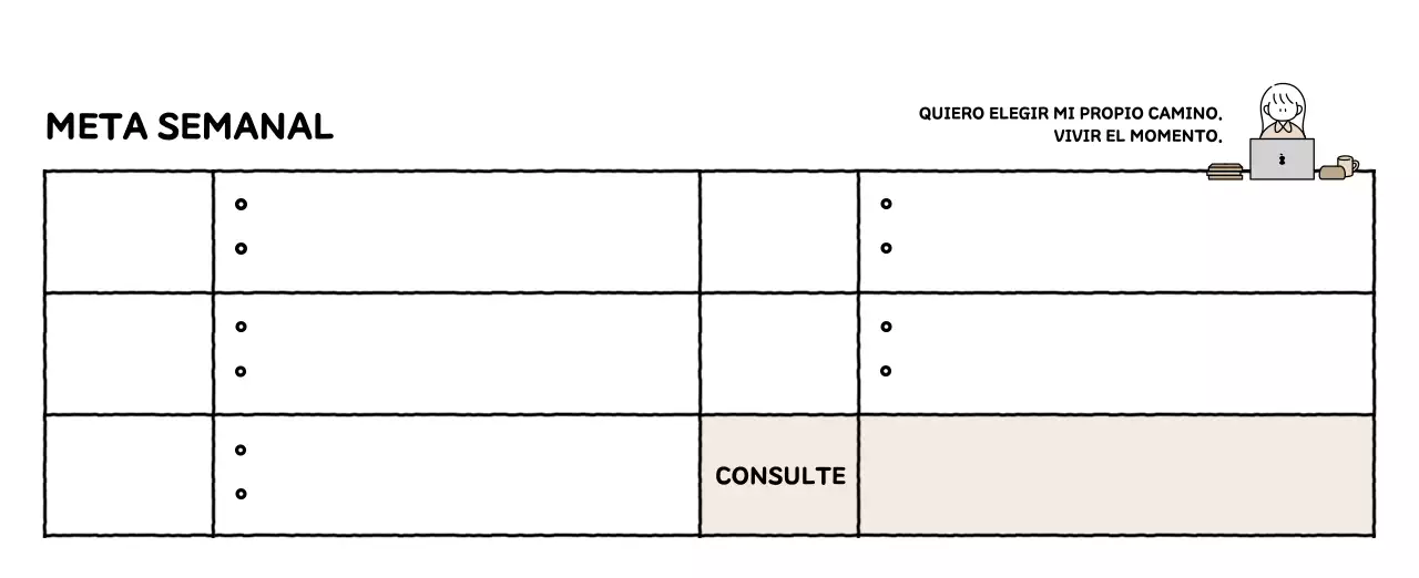 Calendario ilustrado con un bonito estilo de líneas