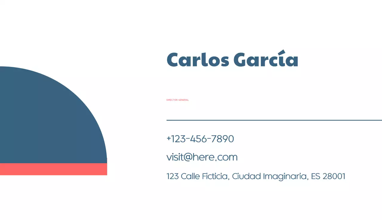 tarjeta de visita moderna azul