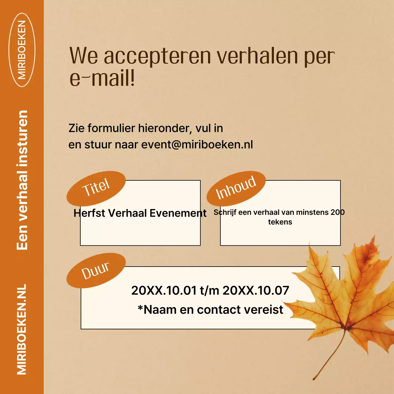 Bruin Vintage Herfst Evenement