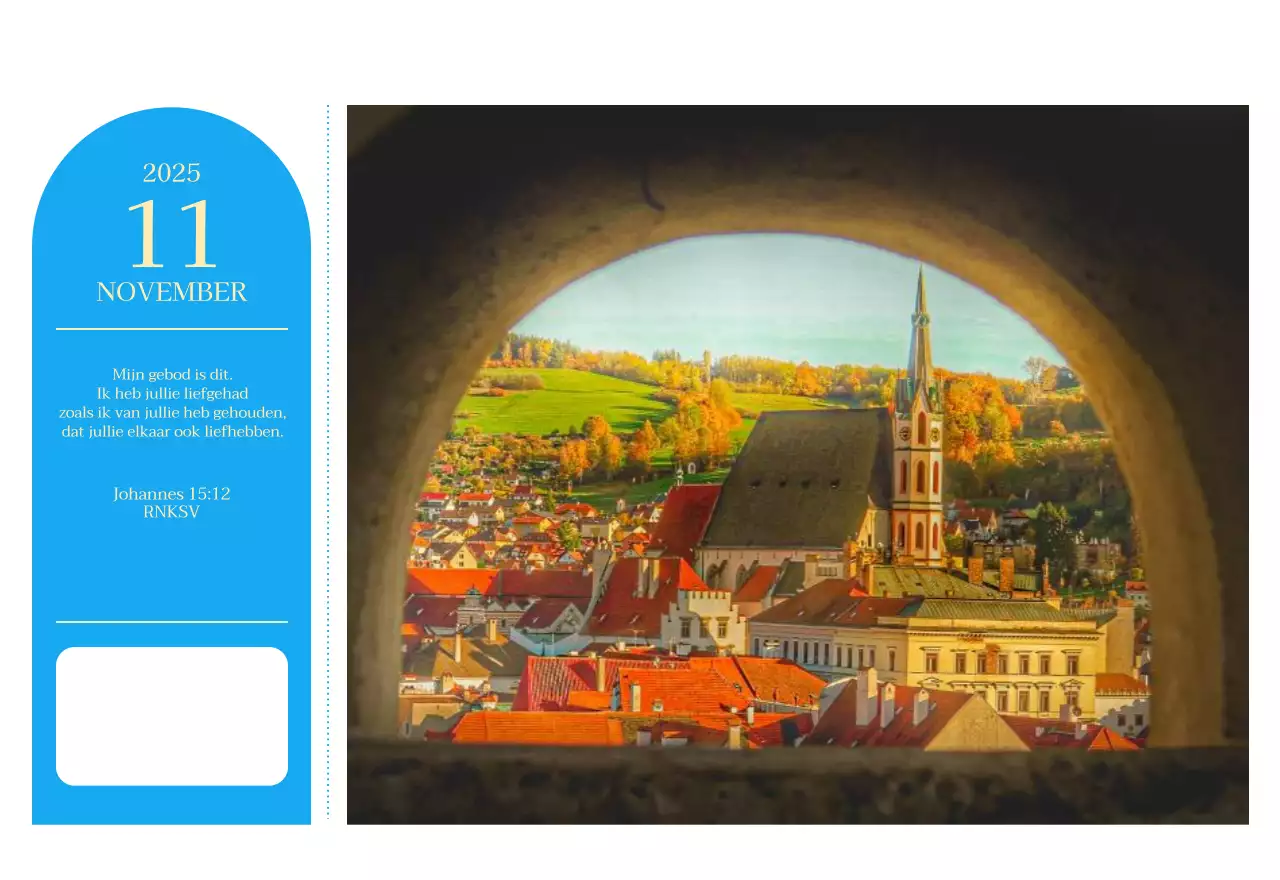 Blauw modern concept kerkkalender