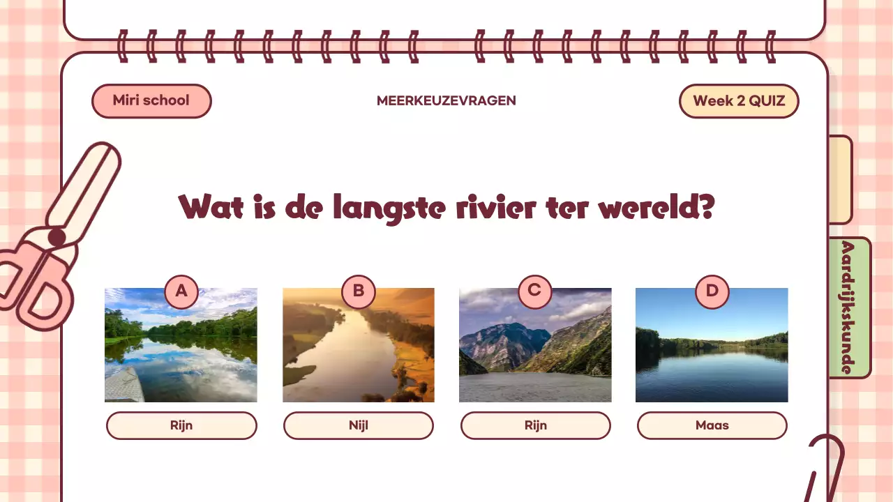 Roze Speelse Quiz Tijd Klas Presentatie