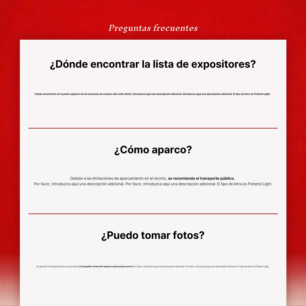 Anuncios de preguntas y respuestas en blanco y rojo