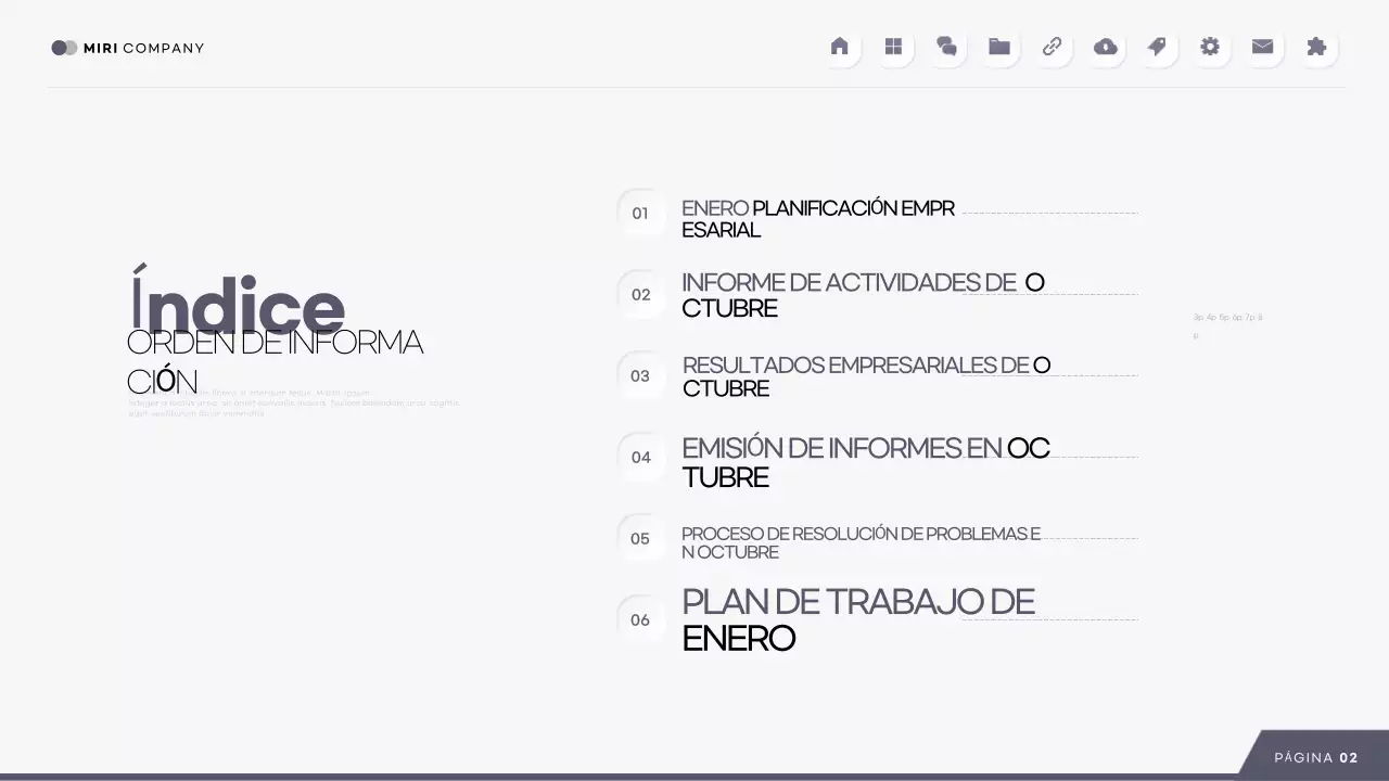 Análisis de informes modernos grises