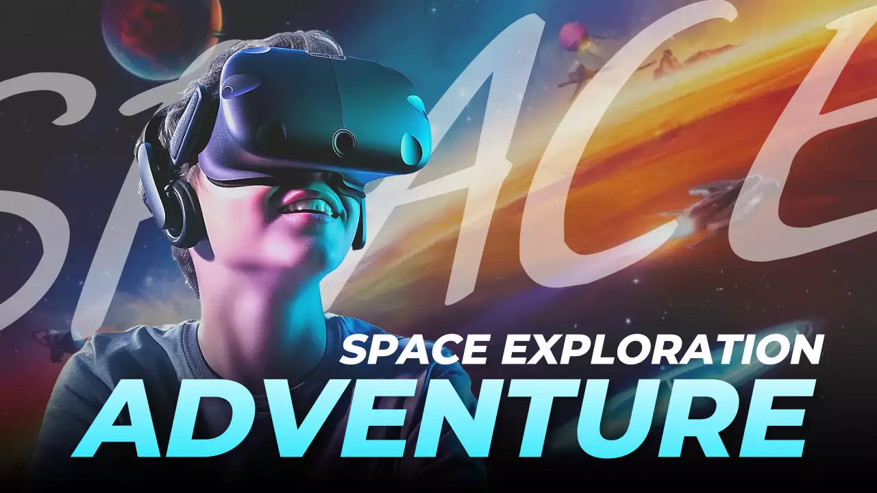 Blue Modern Vr Adventure Promotion YouTube Thumbnail