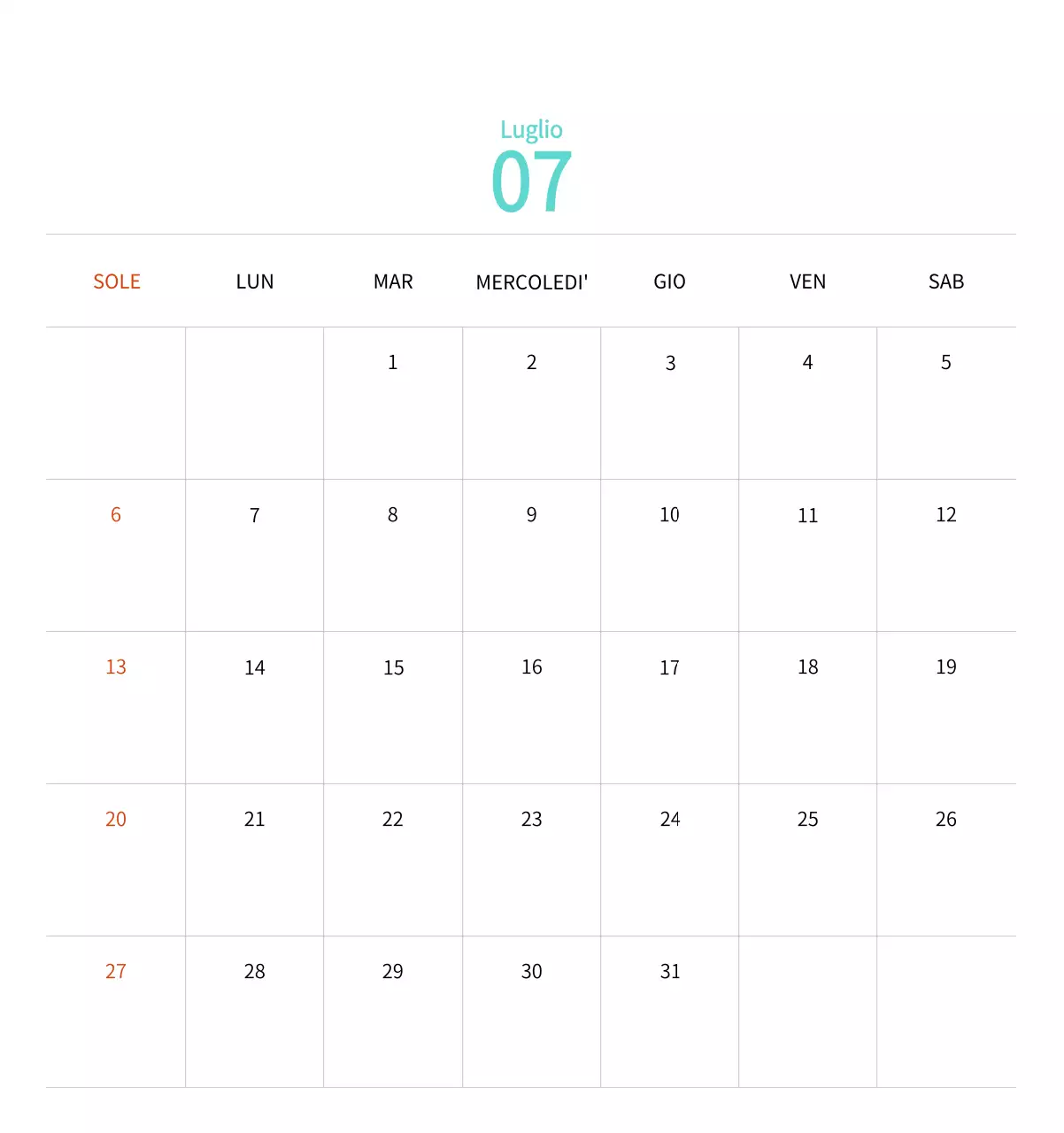 Calendario di Capodanno con una calda illustrazione