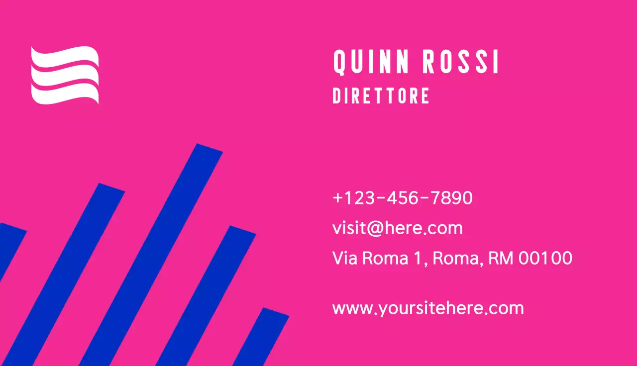 biglietto da visita moderno rosa