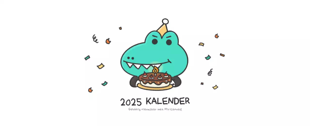 Een kalender met een schattig Ago-illustratieconcept