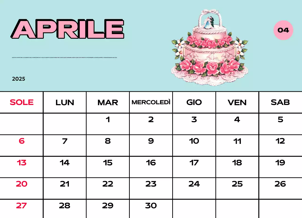 Calendari colorati con una varietà di illustrazioni retrò