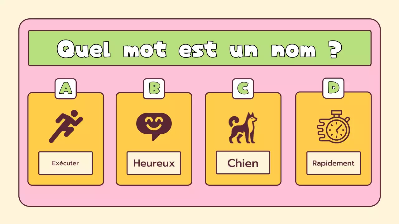 Mise en page ludique d'un quiz pour l'école primaire