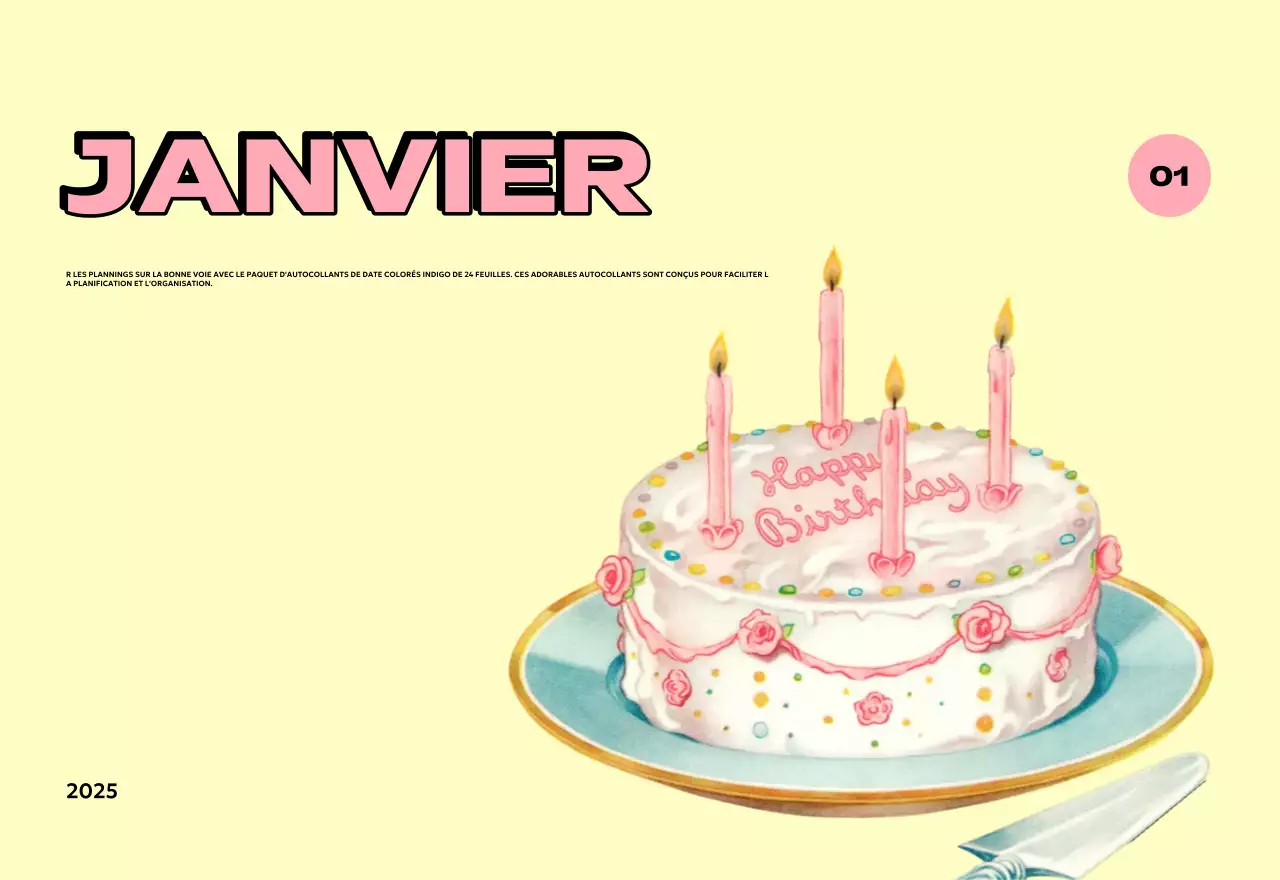 Calendriers colorés avec une variété d'illustrations rétro