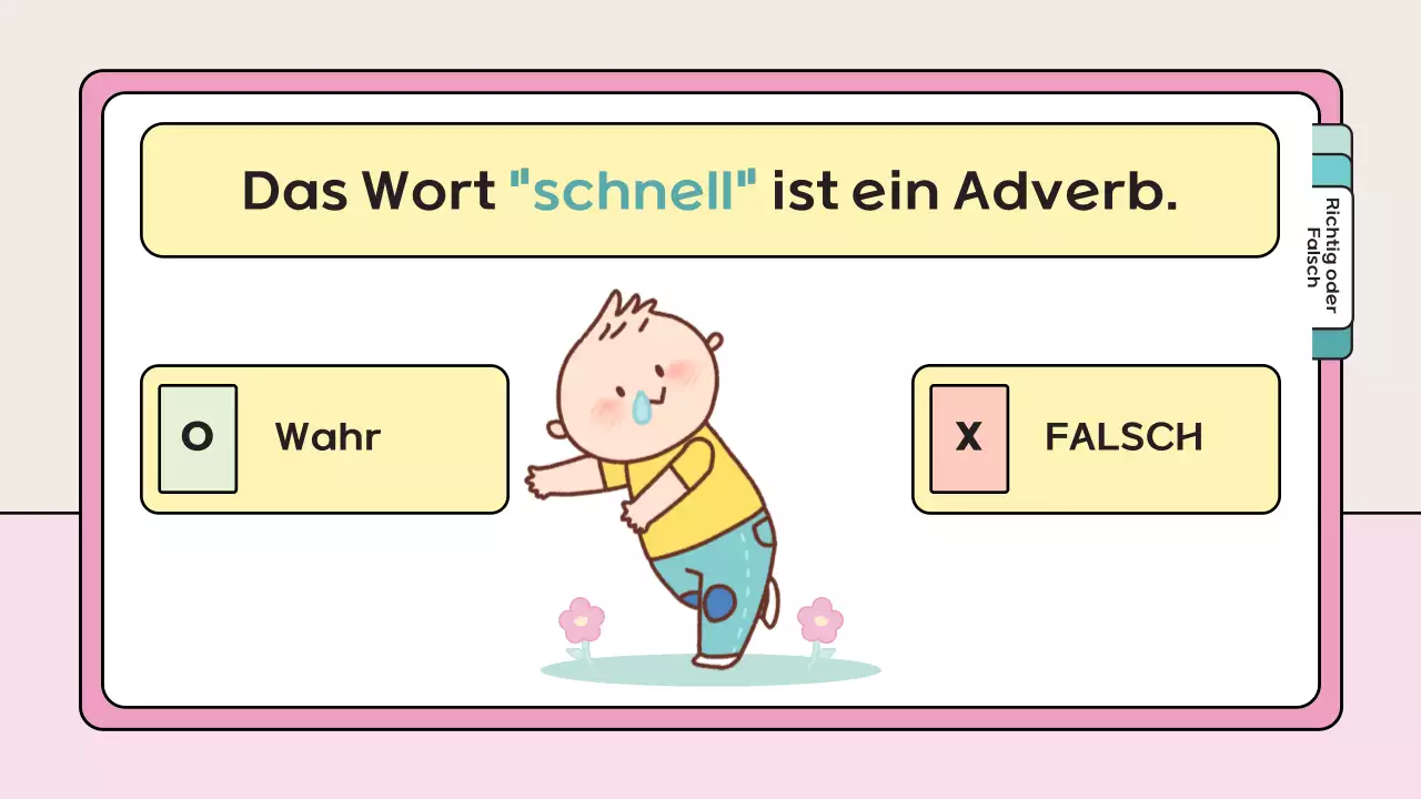 rosa verspieltes Quiz Lernmaterial