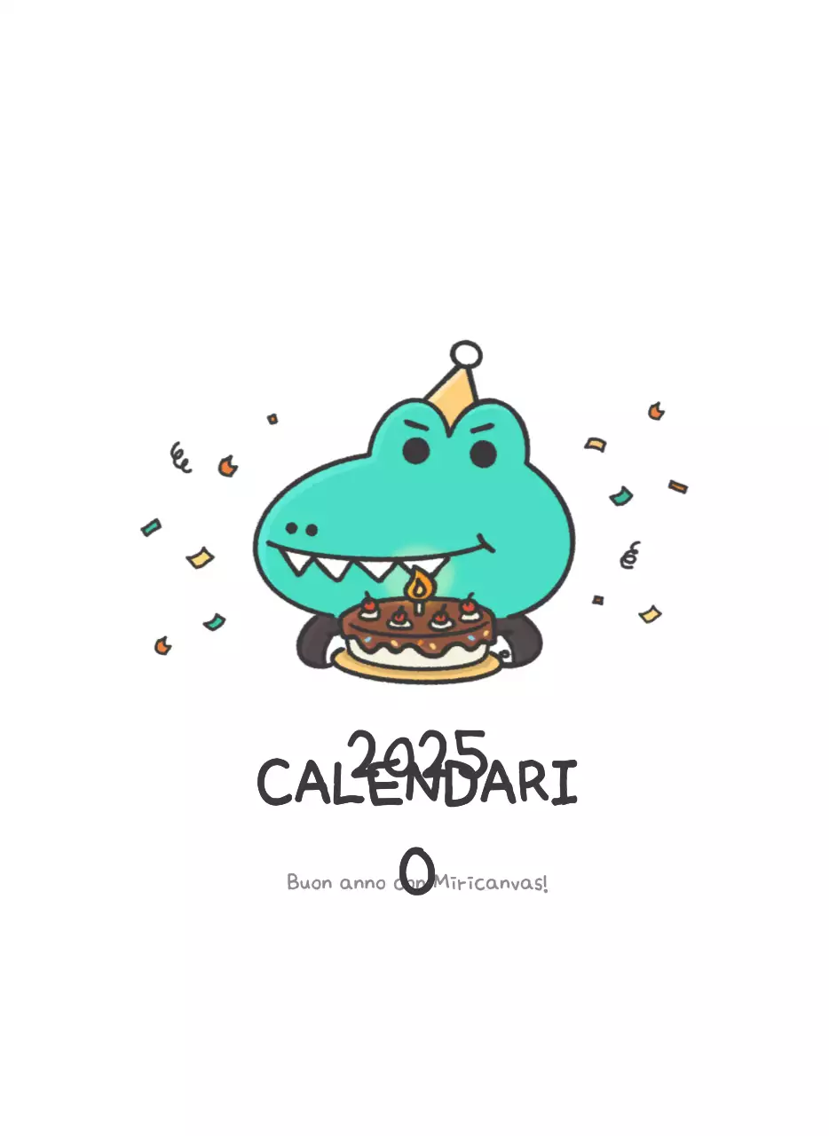 Un calendario con un simpatico concetto di illustrazione di Ago