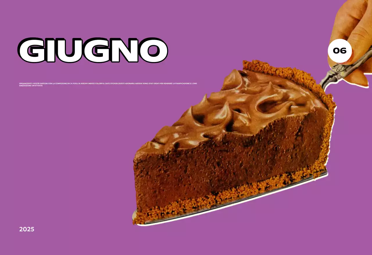 Calendari colorati con una varietà di illustrazioni retrò